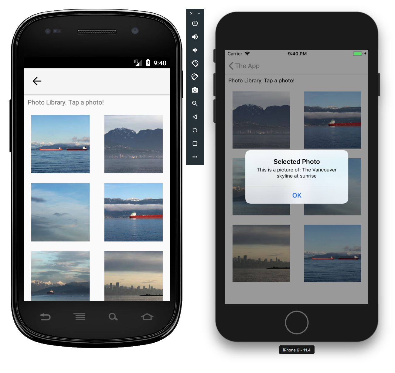 The photo view feature