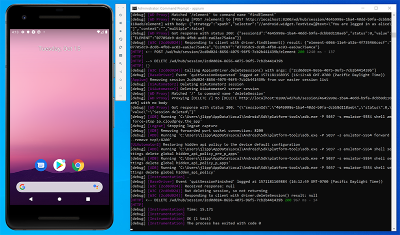 android appium on mac emulator