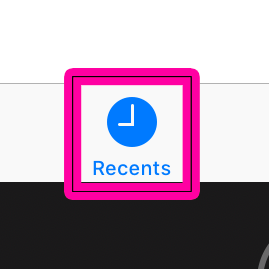 The Recents icon